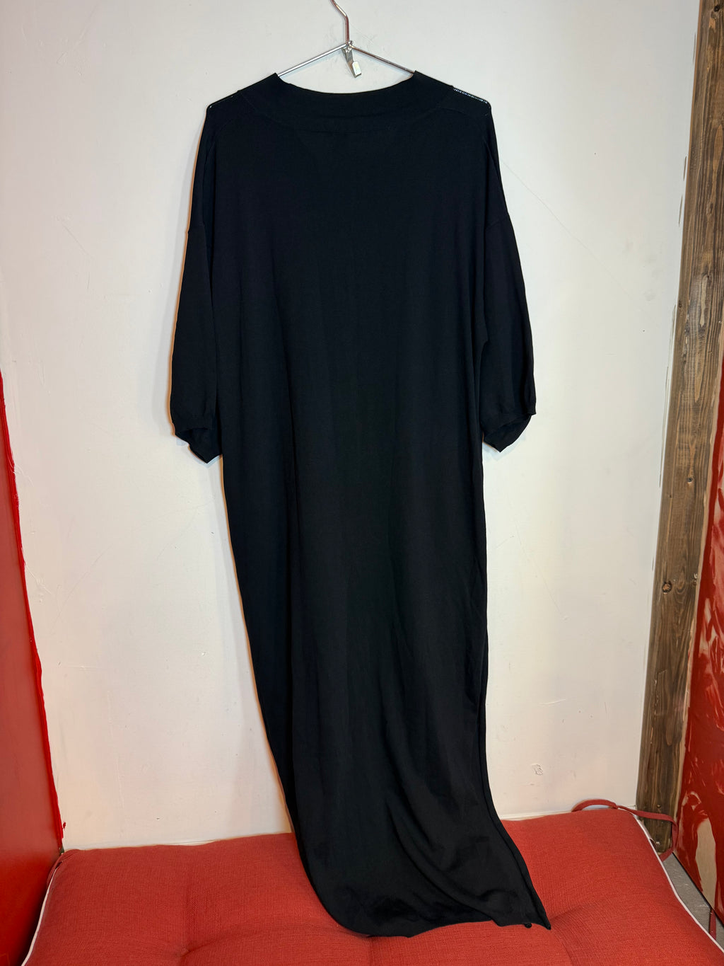 Toteme Black Long Sleeve Maxi Beach Dress