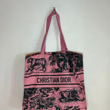 Christian Dior Pink & Black Dioriviera Tote Bag Tiger Animal Print