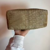 Vintage Fendi Zucca Zucchino Monogram Pochette Handbag Shoulder Bag Brown