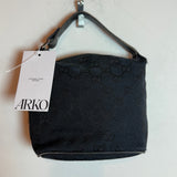 Vintage Gucci GG Canvas Black Mini Handbag Hobo Shoulder Bag