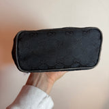 Vintage Gucci GG Canvas Black Mini Handbag Hobo Shoulder Bag