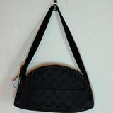 Vintage Gucci GG Monogram Canvas Half Moon Black Hobo Shoulder Bag