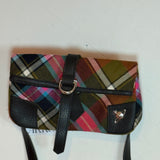 Vivienne Westwood Tartan Plaid Crossbody Handbag with Orb Logo Multicolor