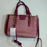 Miu Miu Madras Two-Tone Pink & Magenta Leather 2-Way Handbag Shoulder Bag