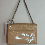 Chanel Beige Patent Leather Chocolate Bar Keyboard Shoulder Bag