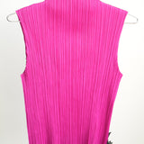 Pleats Please Issey Miyake 3D Bats Sleeveless Pleated Mock Neck Top Size 4