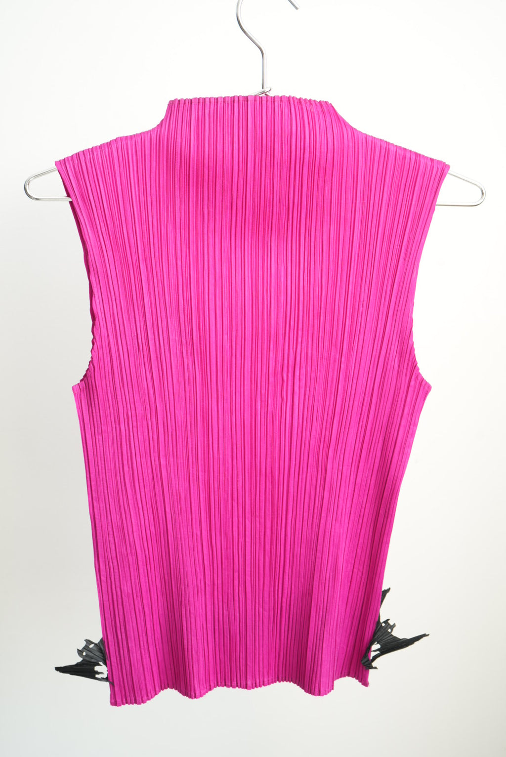 Pleats Please Issey Miyake 3D Bats Sleeveless Pleated Mock Neck Top Size 4