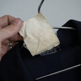 Vintage Chanel Boutique Navy Blue Double Breasted Blazer Dress Gold Buttons