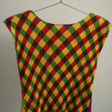 Pleats Please Issey Miyake Sleeveless Pleated Bubble Gum Graphic Top Size 3