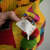 Pleats Please Issey Miyake Sleeveless Pleated Bubble Gum Graphic Top Size 3