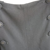 VTG Chanel Boutique High Waisted Button Front Wide Leg Pants Trousers Black 36