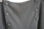 VTG Chanel Boutique High Waisted Button Front Wide Leg Pants Trousers Black 36