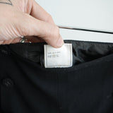 VTG Chanel Boutique High Waisted Button Front Wide Leg Pants Trousers Black 36