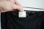 VTG Chanel Boutique High Waisted Button Front Wide Leg Pants Trousers Black 36