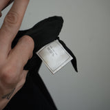 VTG Chanel Boutique High Waisted Button Front Wide Leg Pants Trousers Black 36