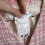 Vintage Yves Saint Laurent Button Front Tweed Jacket Pink