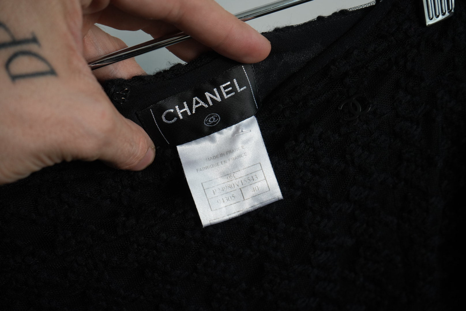 Chanel Black Midi Skirt
