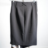 Off-White c/o Virgil Abloh High Waisted Black Skirt with Floral Panel
