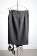 Off-White c/o Virgil Abloh High Waisted Black Skirt with Floral Panel