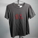Saint Laurent Paris "SL" Print Tee Shirt Gray