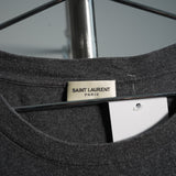 Saint Laurent Paris "SL" Print Tee Shirt Gray