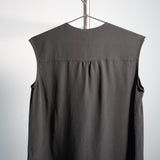 Hermès Black Silk Sleeveless Blouse Made in France