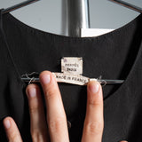 Hermès Black Silk Sleeveless Blouse Made in France