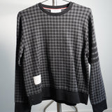 Thom Browne 4-Bar Stripe Houndstooth Pullover Sweater