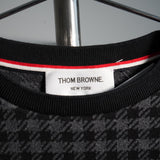 Thom Browne 4-Bar Stripe Houndstooth Pullover Sweater