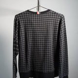 Thom Browne 4-Bar Stripe Houndstooth Pullover Sweater