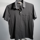 Vintage Hermès Chest Pocket Polo Shirt Gray Size Small