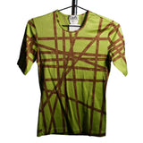 Hermes Lime Green Ribbon Top Size Small Women's