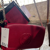 Gucci Red Soho Tassel Leather Chain Crossbody Bag 130003552