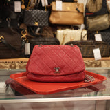 Chanel Calfskin Quilted CC Curvy Flap Red
