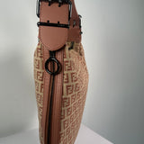 Vintage Fendi Oyster Pink Monogram Shoulder Bag