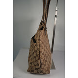 HOU #125. GUCCI GG Canvas Hand Bag Beige