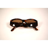 #9. Vintage Channel 06918 CC Logo Studded Brown Tortoiseshell Sunglasses