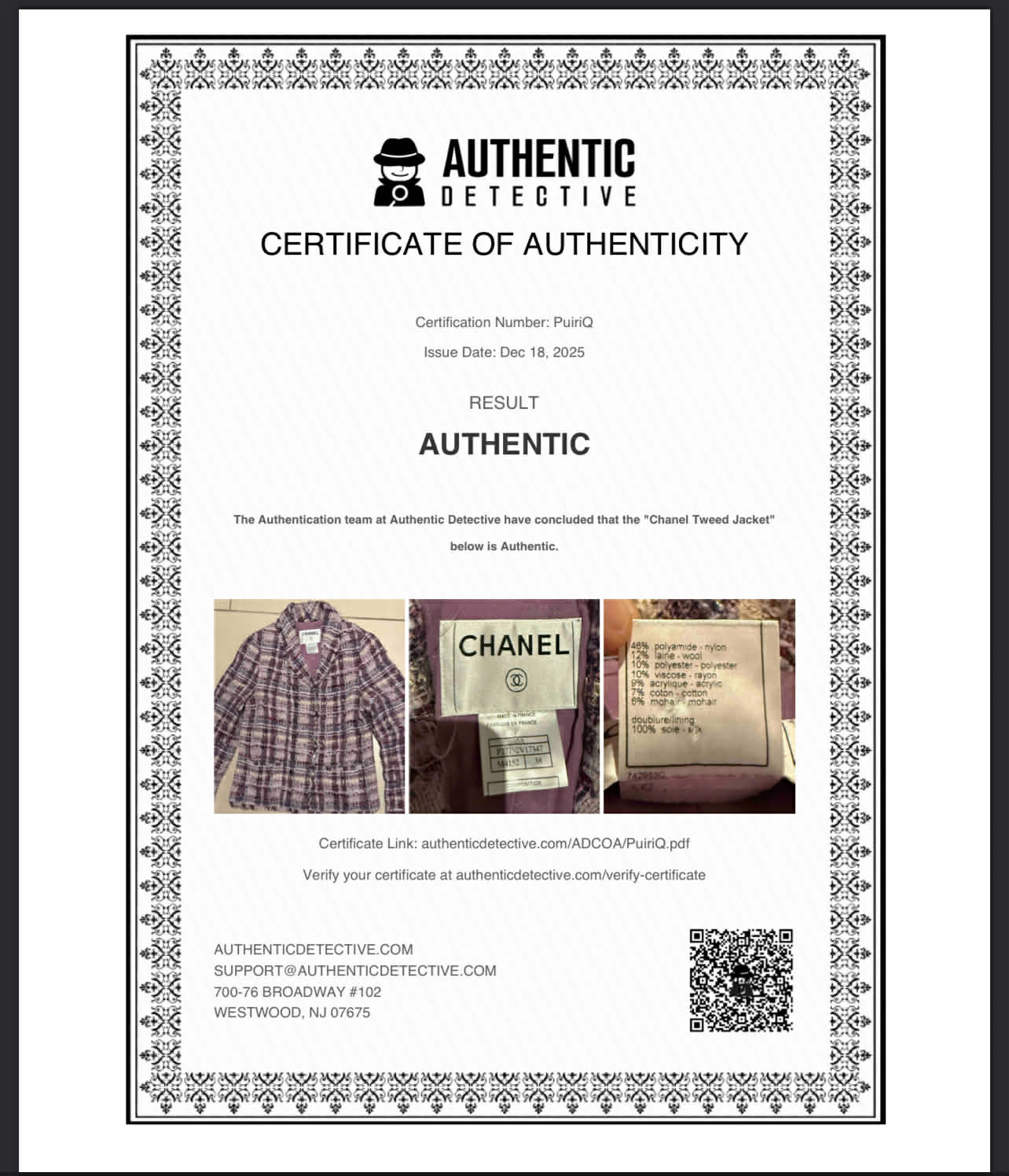 Vintage Chanel Lesage Tweed Button Front Blazer Size 38