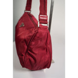 HOU #114. Prada Nylon Shoulder Bag Authentic Red Medium Women Italy