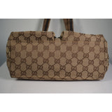 HOU #125. GUCCI GG Canvas Hand Bag Beige
