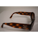 #9. Vintage Channel 06918 CC Logo Studded Brown Tortoiseshell Sunglasses